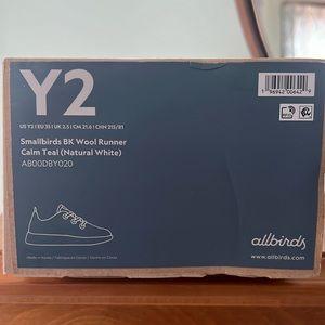 Allbirds Smallbirds size 2Y bk runner calm teal